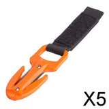 5xPortable Diving Line Cutter with Underwater Scuba Dive Mini Knife Orange