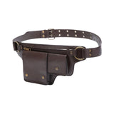 Maxbell Women Waist Bag Hiking Casual Purse Versatile Vintage Design Stylish Hip Bag Dark Brown