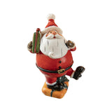 Small Resin Santa Statue Farmhouse Standing Desk Home Tabletop Santa Figures Style B