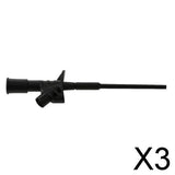 Maxbell 3xInsulated Quick Test Hook Clip High Voltage Flexible Testing Probe black