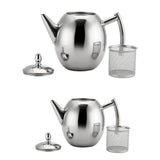Maxbell 2 Pack Stainless Steel Teapot Kitchen Tea Kettle Metal Tea Pot with Infuser