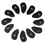 Maxbell Maxbell 12pcs Synthetic Leather Golf Iron Head Covers PU Headcover Iron Protect Set, With Sealing Tape