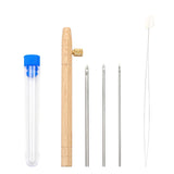 Maxbell Punch Pin Kit Embroidery Pen with 3 Pin S Poking Pin Knitting Embroidery Pin Small Size