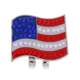 Maxbell Portable Mini Alloy Golf Ball Marker with Magnetic Golf Hat Clip USA Flag - Aladdin Shoppers