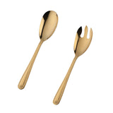 Maxbell Salad Spoon Fork Reusable Long Handle Flatware Set for Kitchen Dinner Hiking B