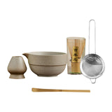 Maxbell Matcha Set Sturdy Japanese Tea Making Tools Sifter Bamboo Spoon Complete Kit Imitation Stone