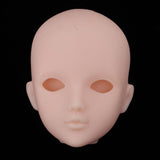 Maxbell Maxbell Plastic Female Doll Head Sculpt without Eyes for 1/6 BJD OB Doll Custom Accs Practise Make Up