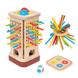 Maxbell Colourful Sticks Dice Game Travel Game Wooden Board Party Supplies Gift