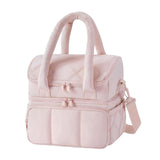 Maxbell Lunch Box Versatile Portable Cooler Handbag for Boys Girls Camping Traveling Pink