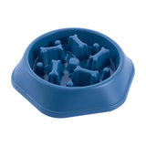 Pet Slow Feeder Dog Bowl Slow Eating Dish Bowl Food Plate Anti Choking Navy - Aladdin Shoppers