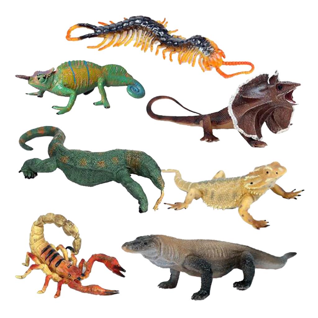 Maxbell Reptile Model Set Halloween Decor Ornament Spider Bat Props Children Toy