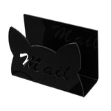 Maxbell Acrylic Mail Holder for Desk Mail Organizer for Notebook Bill Filling Wallet Black