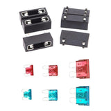 Maxbell 2x6 Set PCB Mount Mini Small Medium Universal Car Fuse Holder + Blade Fuses
