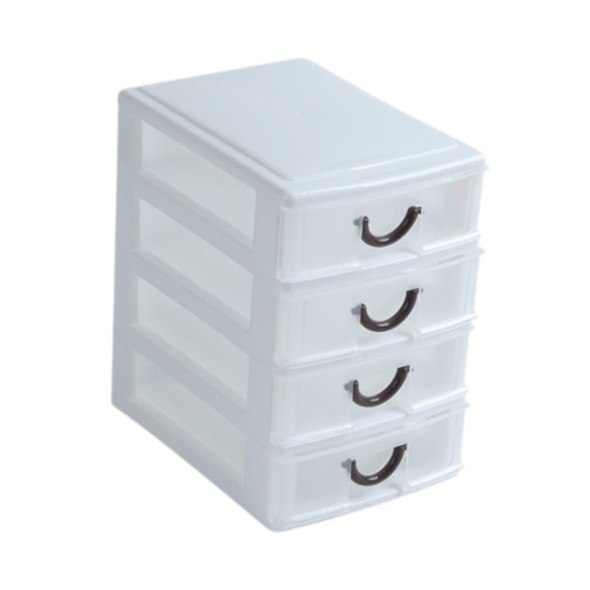 Maxbell Tabletop Storage Drawer Decorative Desk Organizer for Bathroom Desk Dressing 4 Layers white