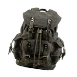Maxbell Canvas Backpack Outdoor Portable Casual Daypack for Fishing Trekking Camping Dark Gray