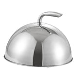 Maxbell Stainless Steel Food Dome Cover Dust Cover for Indoor Outdoor Birthday Party Silver Inner Dia20cm