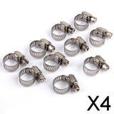 Maxbell 4x10xAdjustable Fuel Petrol Pipe Hose Clips Stainless Spring Clamps  Φ8-12mm