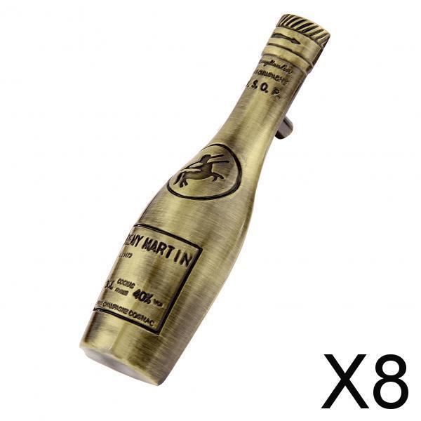Maxbell 8xRed Wine Bottle Shaped Cabinet Door Drawer Bin Handle Pull Knob bronze