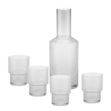 Maxbell Water Carafe Set Drinking Glasses Glass Mouthwash Bottle Clear Juice Pitcher