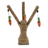 Maxbell Maxbell Pet Sisal Rope Scratcher Climbing Tree Cat Rat Play Toy with Carrots 1