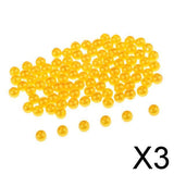 Maxbell 3x60 Pieces Carp Lure Fishing Beads Round Floating Fishing Beads Golden