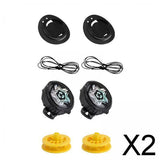 Maxbell 2xTieless Shoelaces for Sneakers with Swivel Buckle Adjustable Lazy Shoe Laces L Adults Black