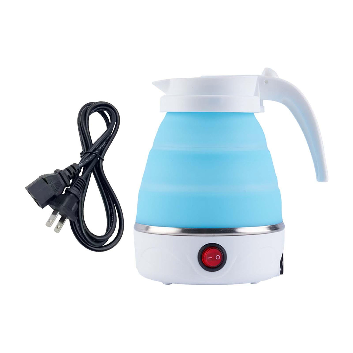 Maxbell Travel Folding Electric Kettle Fast Boiling Camping 600ml Electric Tea Maker blue