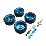 Maxbell RC Wheels and Tires Wheel Rims Set Stylish M3 Wheel Nut for 144001 Blue