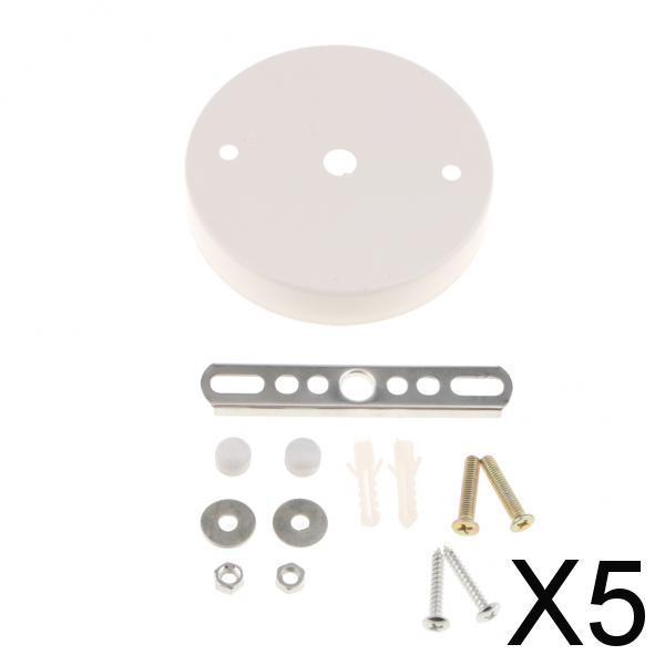 Maxbell 5xCeiling Plate Straight Edge Base Pendant Light Accessories White