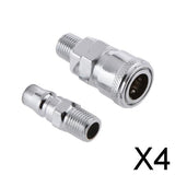 Maxbell 4x1Pair SM20 PM20 Air line Hose Connector Coupler for Compressor