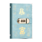 Maxbell Money Saving Binder Compact with Combination Lock with 100 Pieces Cash Envelops Blue
