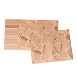 Maxbell Food Paper Sheets Oilproof Baking Paper for Fries Burger Restaurant Supplies 50 Newspaper Pattern