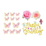 15Pcs Fairy Cake Toppers Modern for Holiday Baking Decoration Congratulation