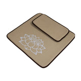 Maxbell Meditation Cushion Seat Yoga Seating Square Nonslip Bedroom Floor Pillow Set Khaki