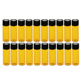 Maxbell Maxbell Lots 20pcs Empty Clear Glass Dram Bottles Vials With Black Screw Cap Brown 5ml