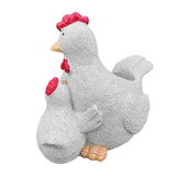 Maxbell Chicken Planter Pot Cute Resin Rooster Sculpture for Tabletop Backyard Patio