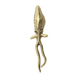 Maxbell Brass Squid Statue Copper Squid Collectible for Cabinet Living Room Tabletop