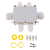 Maxbell Waterproof IP68 Outdoor / External Junction Box Connector Gland Underground Cable Box - White, 6 Way - Aladdin Shoppers