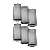 Maxbell 6Pcs Wig Storage Bag Portable with Drawstring for Travel Home Transportation black