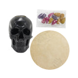 Maxbell Skeleton Head Statue Backflow Incense Burner for Meditation Room Lightweight