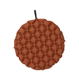 Maxbell Inflatable Seat Cushion Round Pad Foldable for Sporting Events Travel Hiking red brown