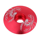 Maxbell Maxbell Aluminum Alloy Bicycle Threadless Stem Headset Top Cap Cover Red Scorpion