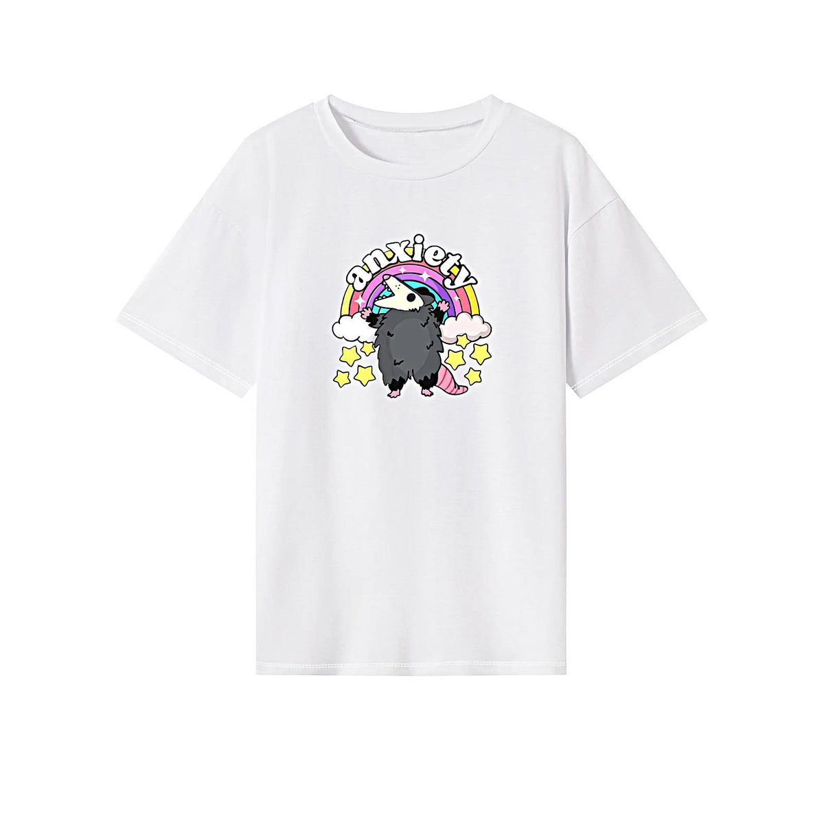 Maxbell Maxbell Womens T Shirt Summer Comfortable Souvenir Basic Tee for Camping Work Office XXL White