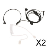 Maxbell 2x2 Way Talk Headset PTT Mic Acoustic Tube Earpiece for Motorola T-Series