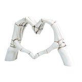 Maxbell Hearts Hand Sculpture Decoration Gifts Halloween Ornament Desk Office Window White
