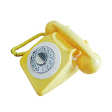 Maxbell Rotary Dial Landline Phone Dining Room Living Room Corded Landline Telephone Yellow