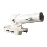 Maxbell Flag Pole Holder Hardware Aluminum Alloy 180° Adjustable Wall Mounted Holder White