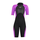 Maxbell 2mm Premium Neoprene Shorty Wetsuit Short Sleeve for Diving Women Purple L - Aladdin Shoppers