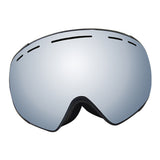 Maxbell Adult Ski Goggles Anti-fog Snow Snowboard UV Protect Over Glasses Silver