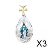 Maxbell 3x1pc Fashion Crystal Pendant Elegant Gift Christian Necklace Anniversary Gift Maria